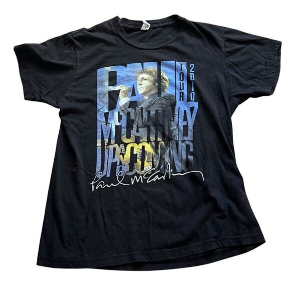 Paul McCartney Up and Coming Tour 2010 Band Black T-Shirt Men's Size Small - Picture 1 of 4